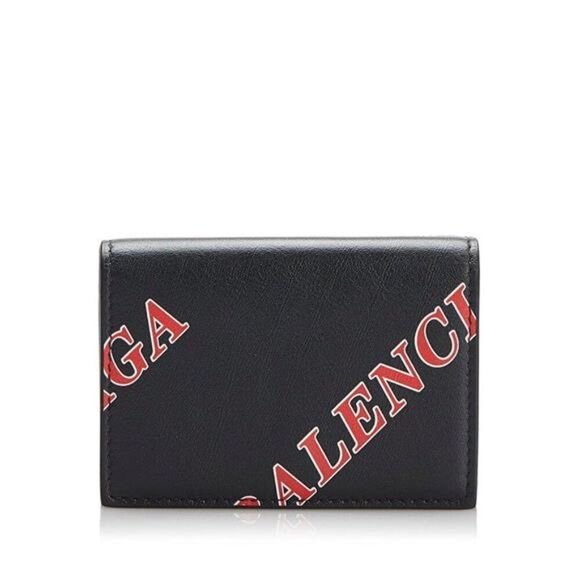 Balenciaga Logo Tri-fold Wallet - Picture 1 of 8